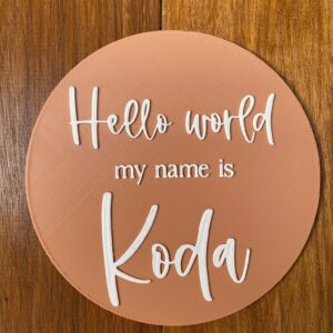 Hello world my name is