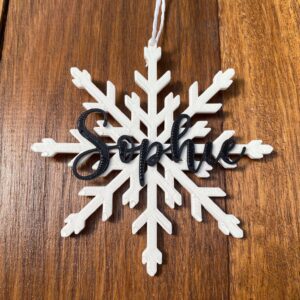 Snowflake Name Christmas Decoration