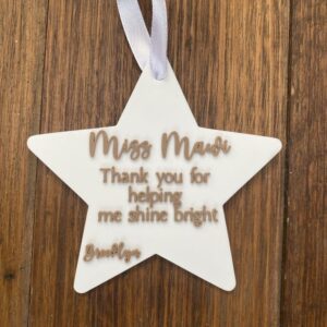 Teacher 'Shine Bright' Christmas Decoration