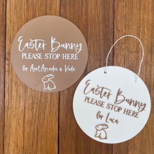 Easter Bunny Please Stop Here Plaque