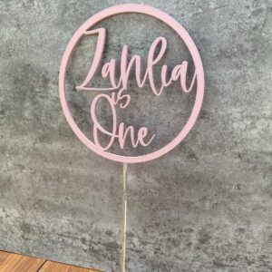 Circle Birthday Cake Topper