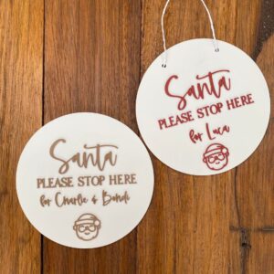 Santa Please Stop Here Plaque