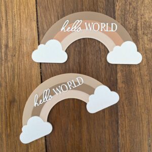 Hello World Rainbow Plaque