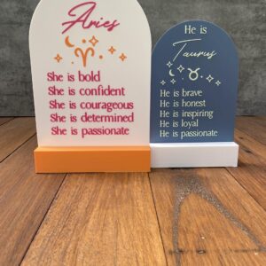 He/She Astrology Plaque