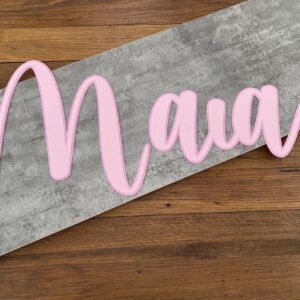 Extra Large Name Wall Decal Two Tone