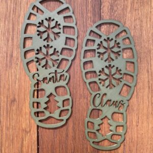 Santa Claus Footprint Stencil