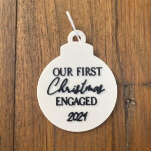 First Christmas Engaged Decoration