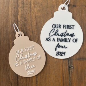First Christmas As A Family Of Decoration