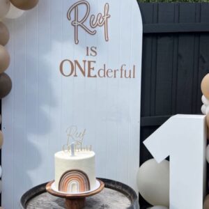 Customisable Two Colour Backdrop Text