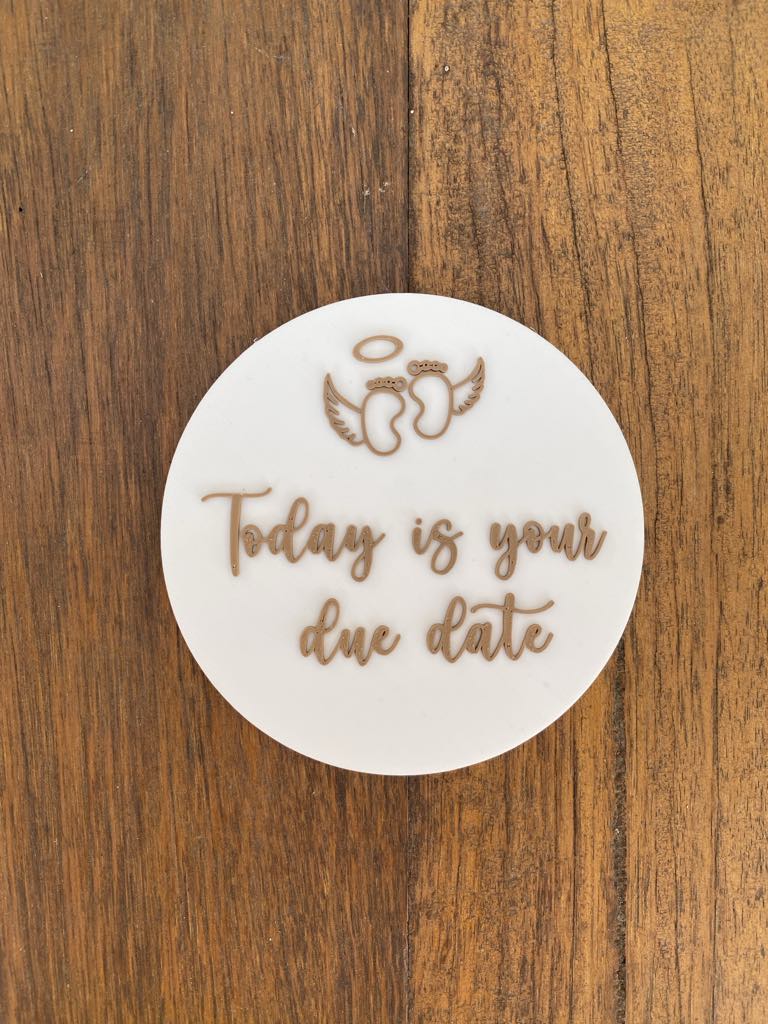 Angel Baby Due Date Plaque