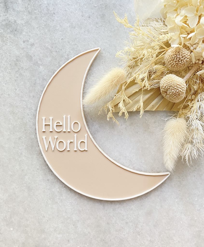 hello world crescent moon